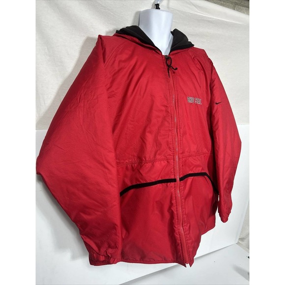 Men’s XXL Nike Ohio State Buckeyes Long Parka Hooded OverCoat Insulated Raincoat - Picture 6 of 16
